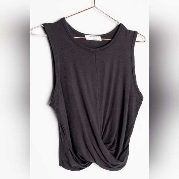 🌻2 for $20 | Zenana Knotted Crop Tank Top - Picture 5 of 11